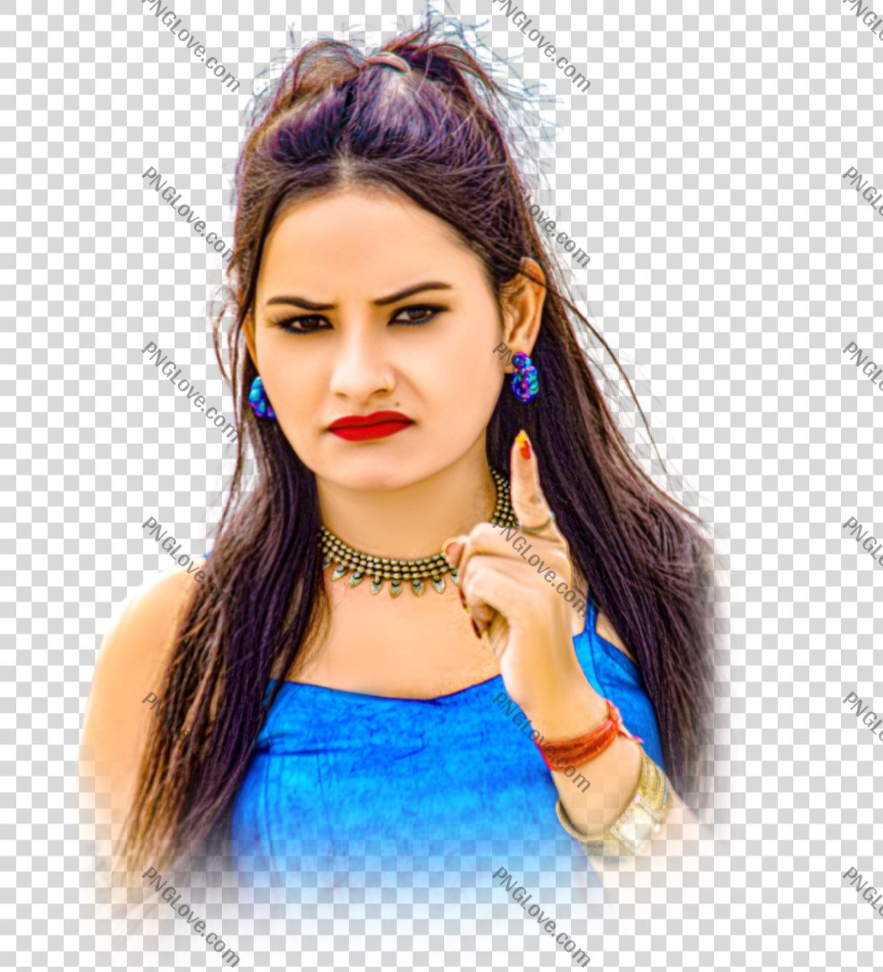 Antara Sharma Bhojpuri actress PNG  | Angry Indian Woman Pointing Finger PNG