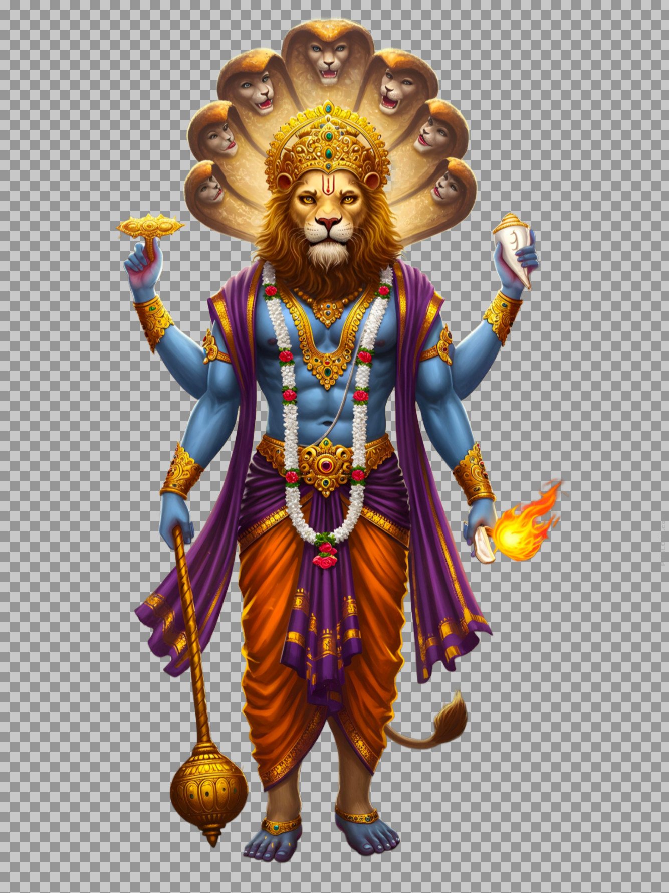 Lord Narasimha PNG | HD Transparent Image of Vishnu