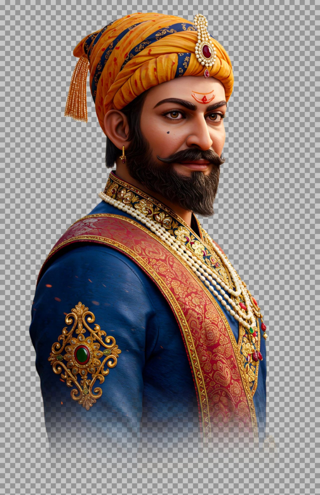 Chhatrapati Shivaji Maharaj Portrait PNG | HD Free Download