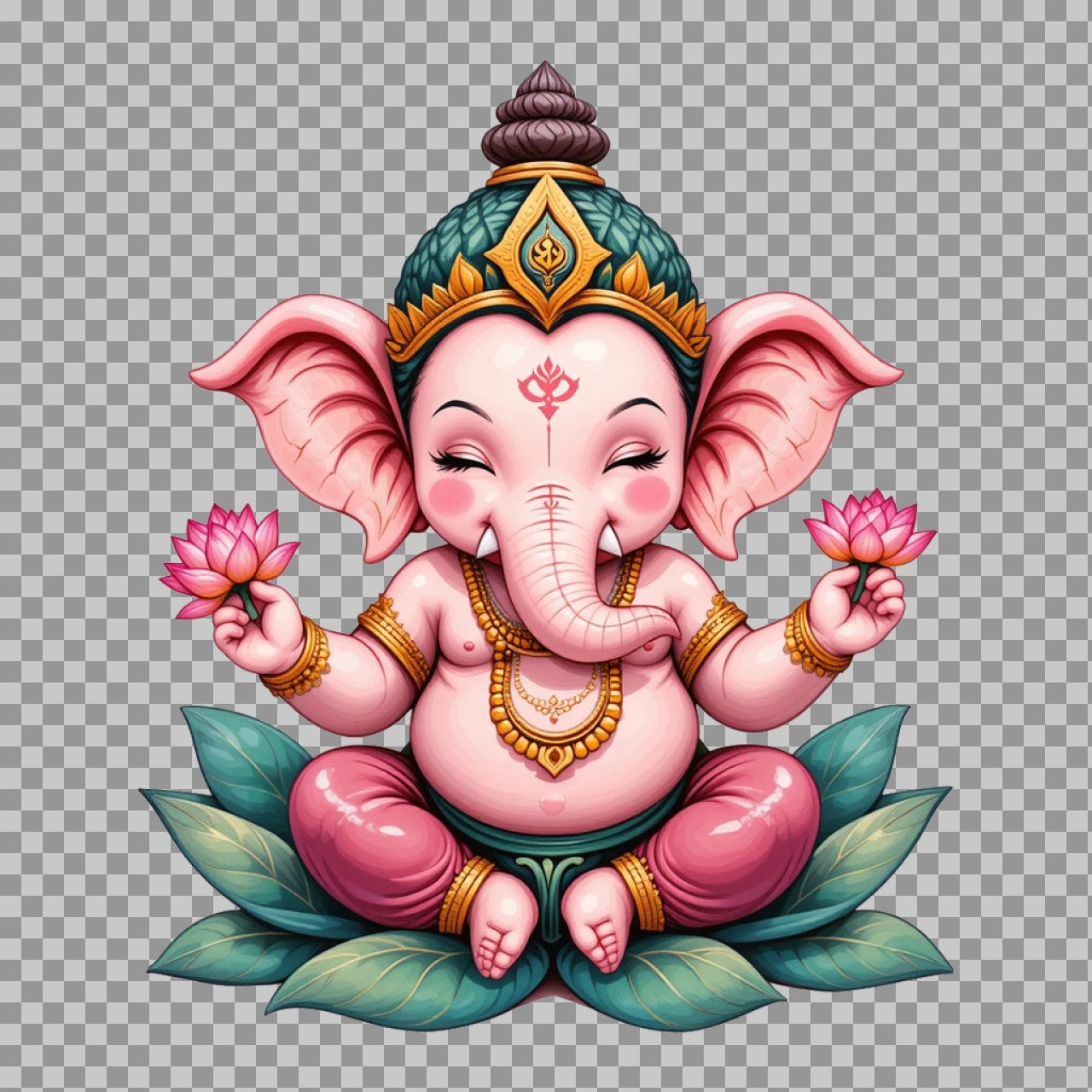Cute Baby Ganesha PNG | Free HD Illustration Download