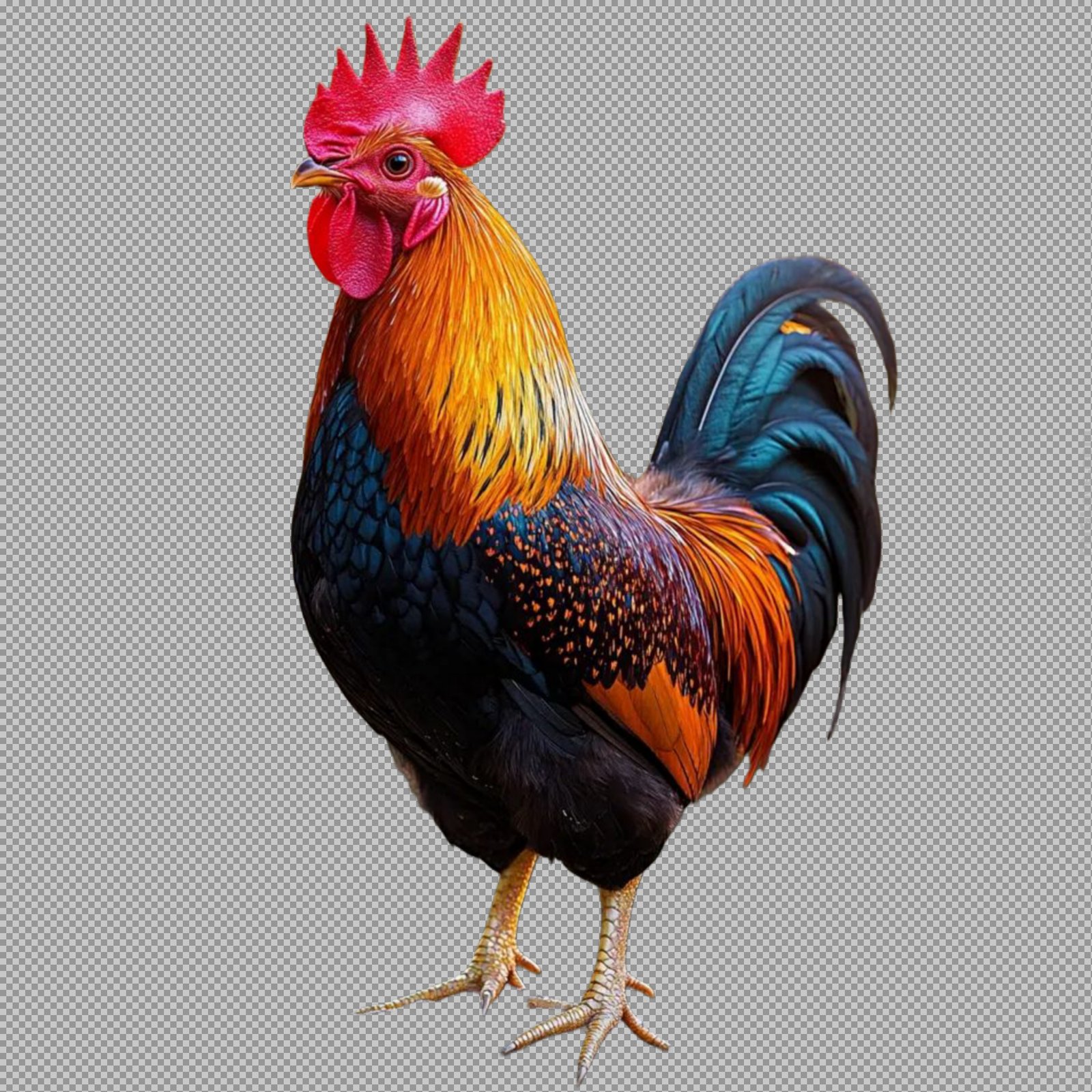 colorful cock png with transparent background