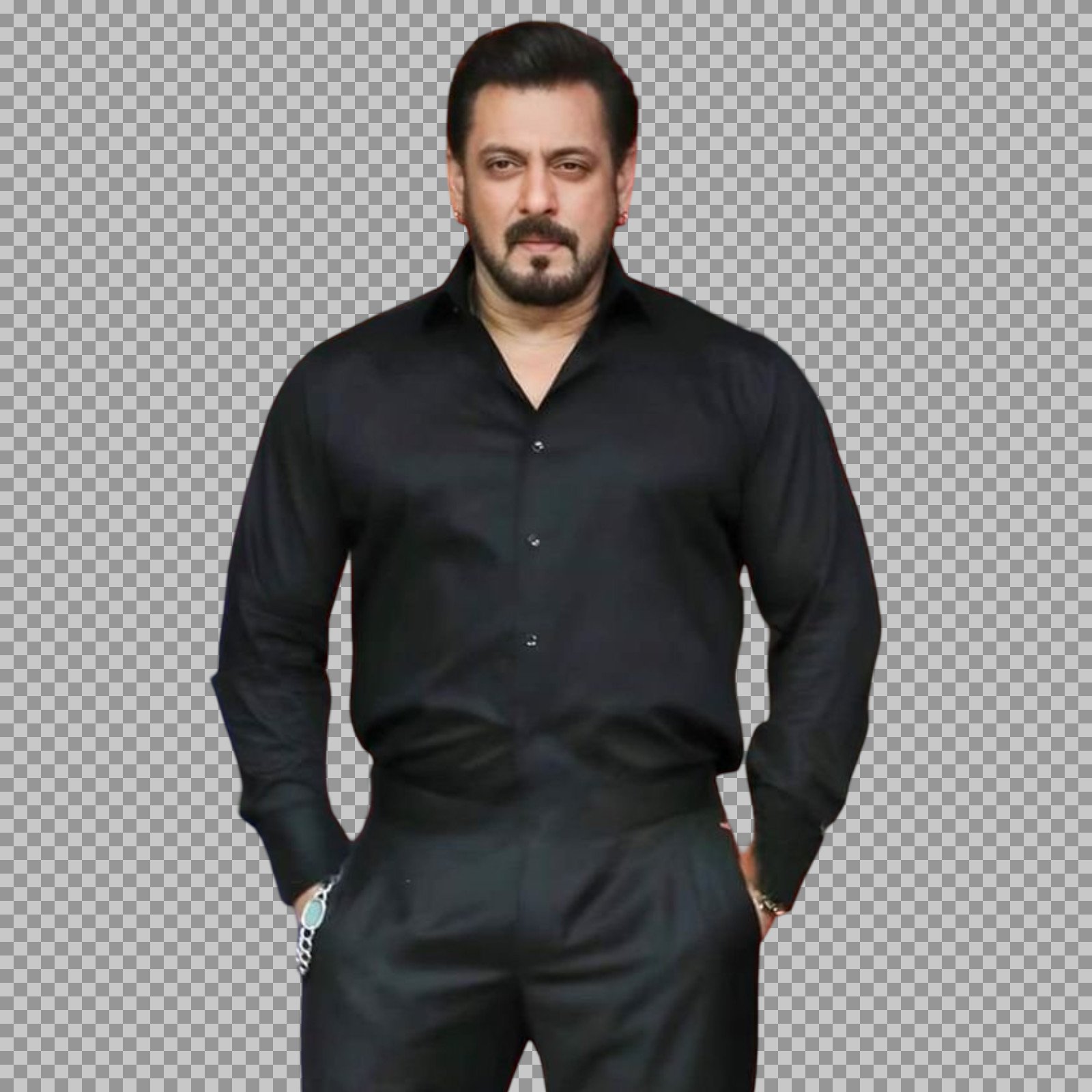 Salman Khan in All-Black Outfit | Bollywood Superstar PNG...