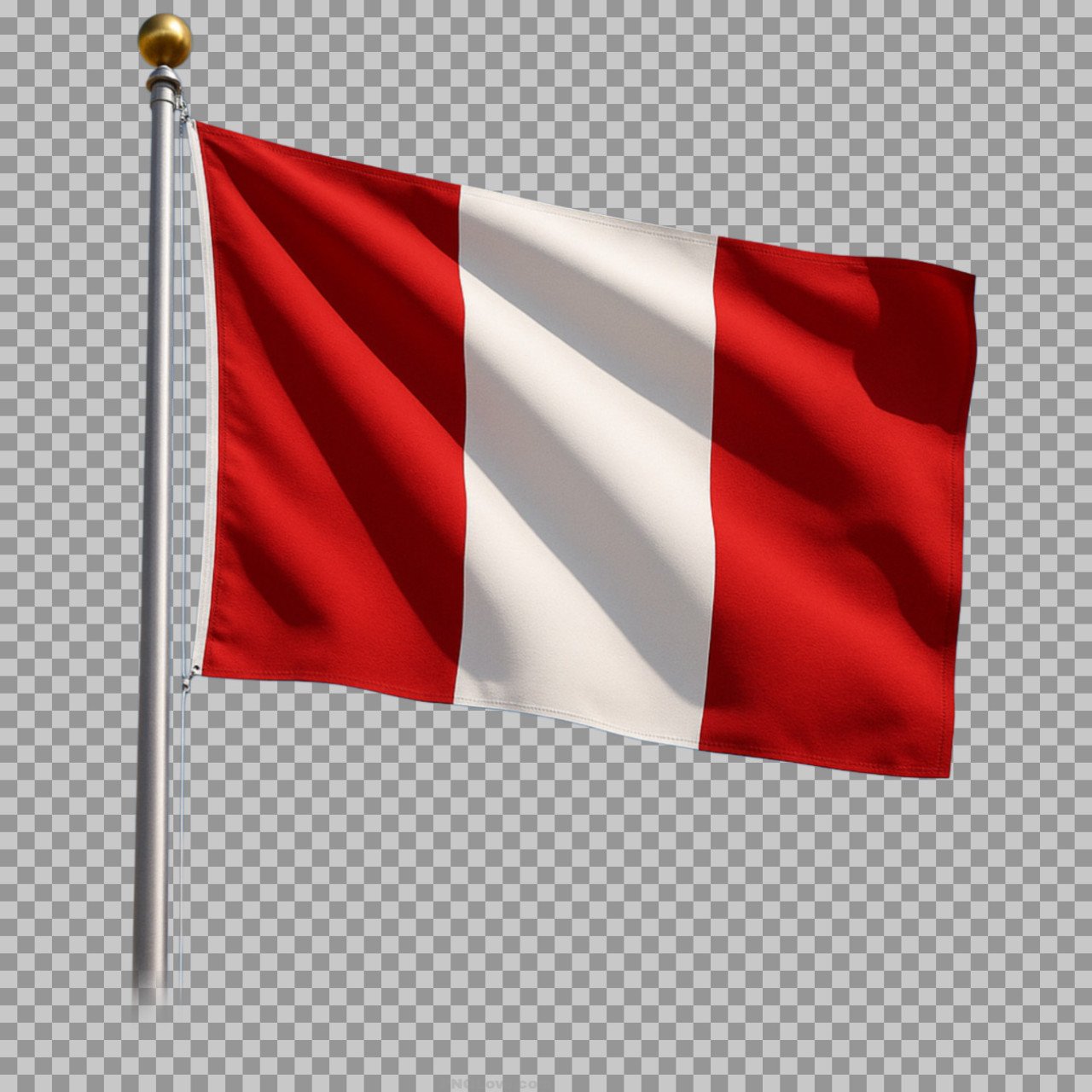 Waving Peru Flag PNG transparent image download