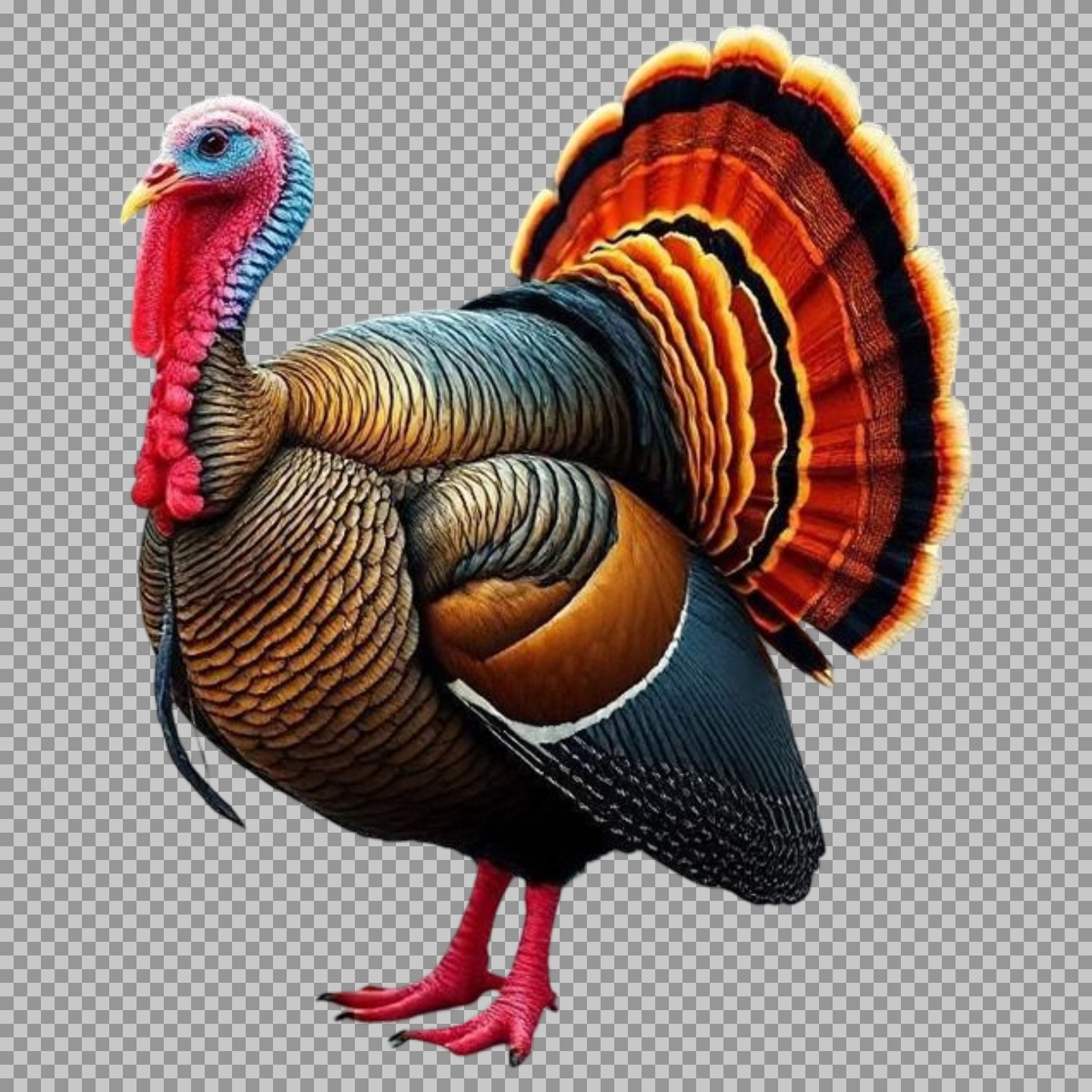 Majestic Turkey PNG with Transparent Background | Thanksgiving Clipart...