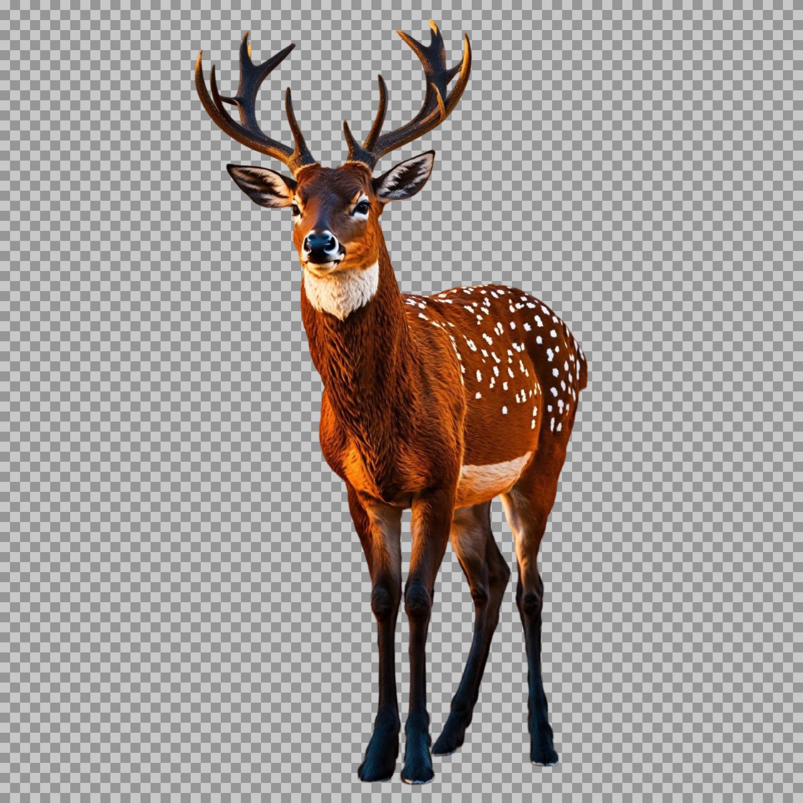 Majestic Spotted Deer Stag PNG Transparent Image...