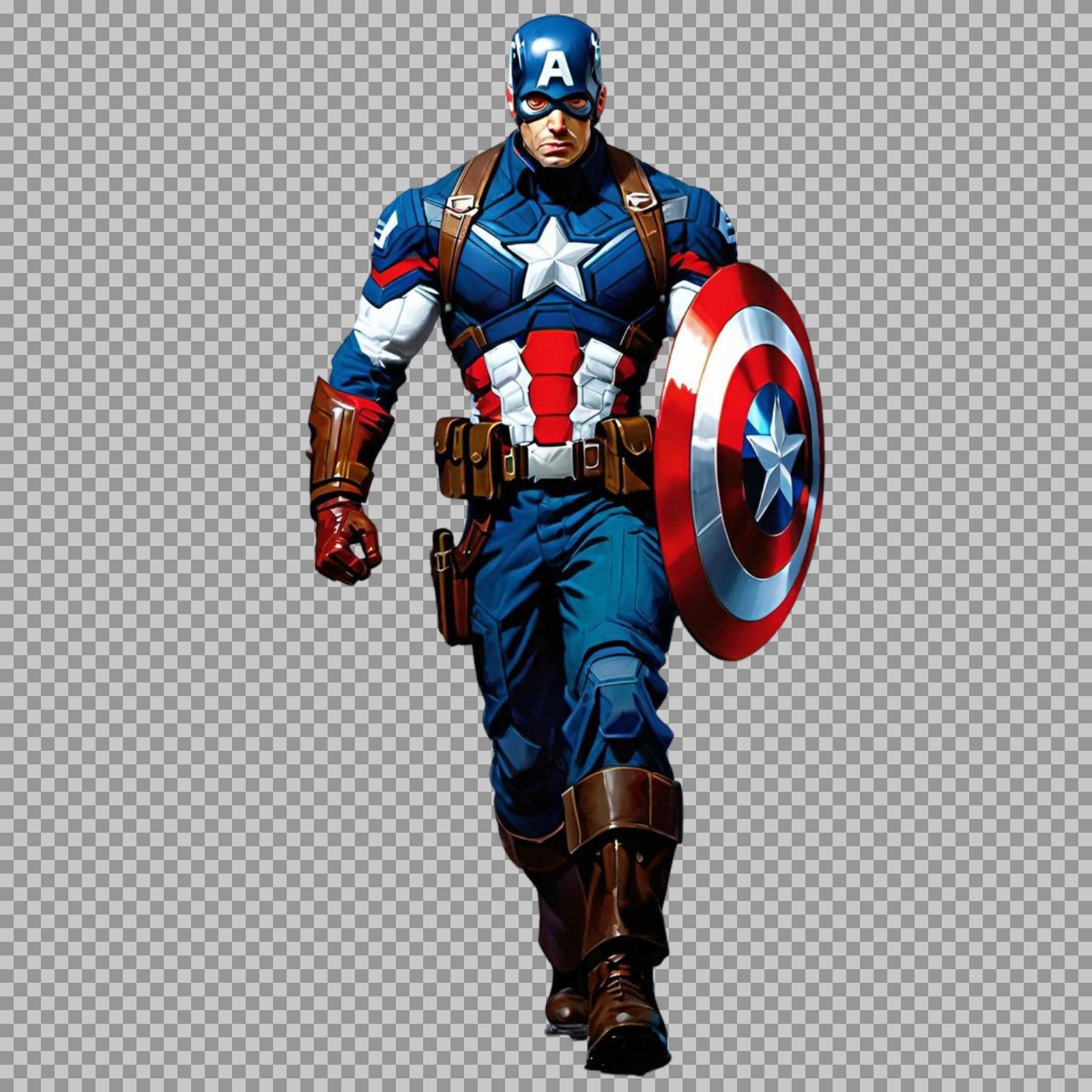 High-Quality Captain America PNG | Transparent Superhero Illustration...