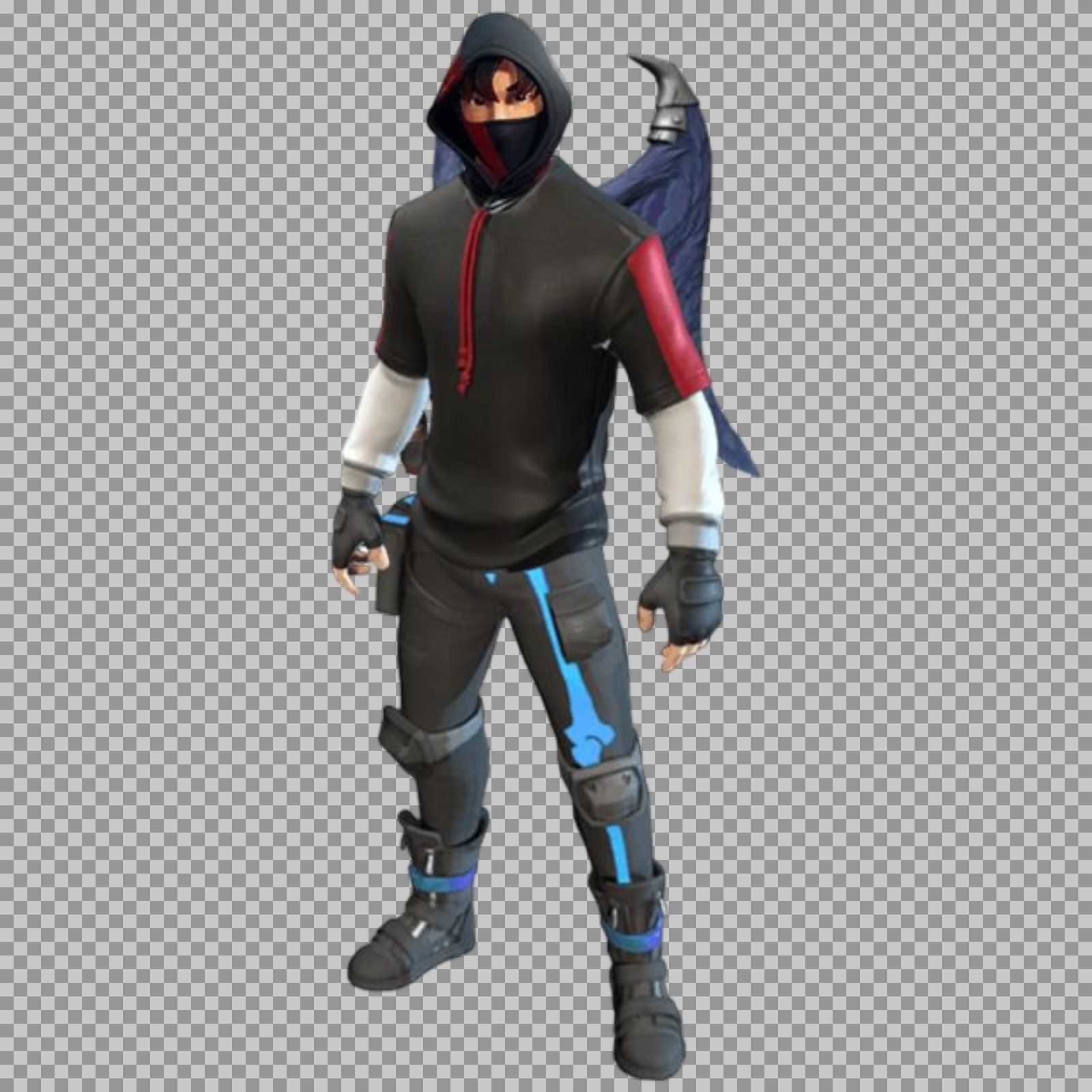 Fortnite iKONIK Skin with Fallen Wings PNG | Transparent Download