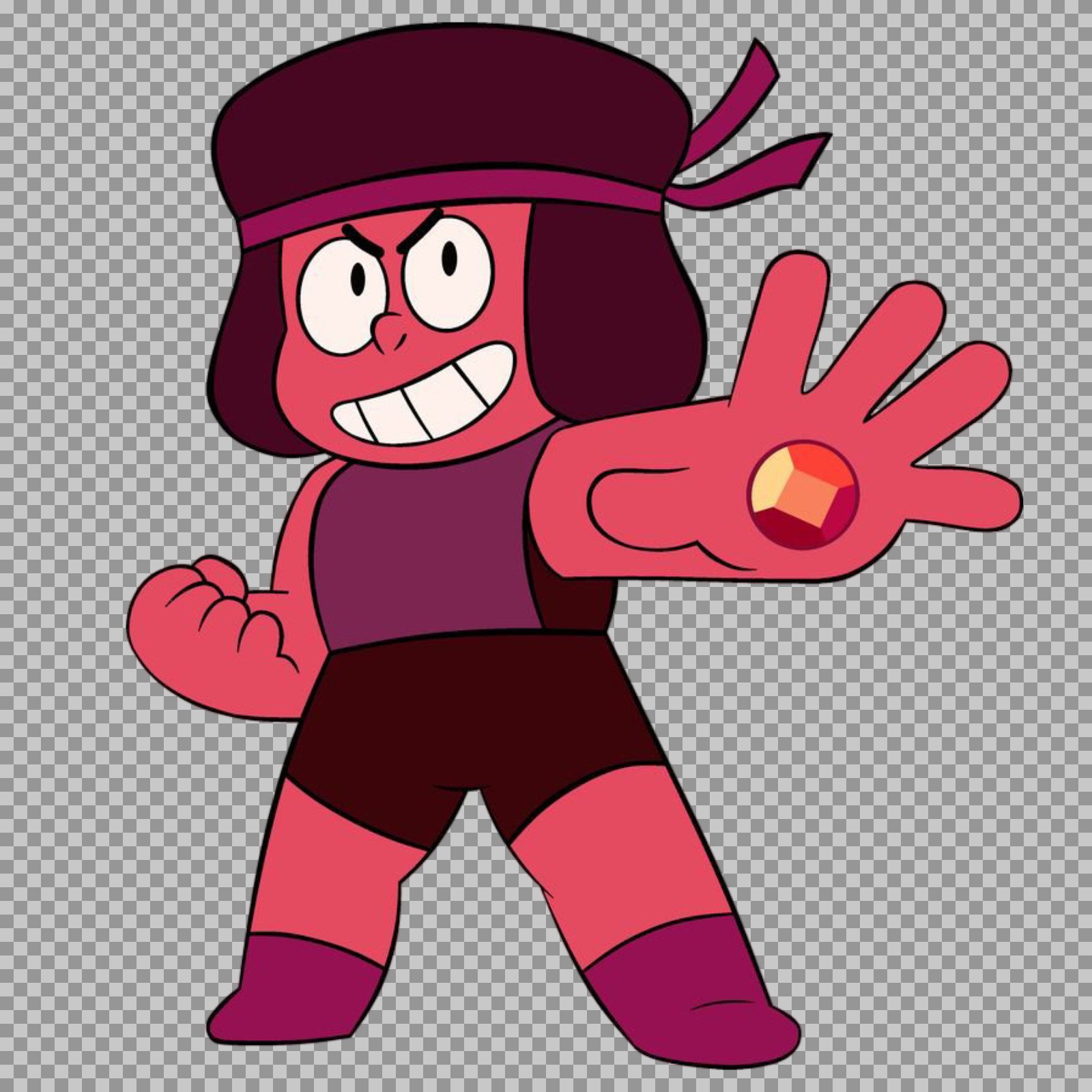 Steven Universe Ruby PNG | Transparent Crystal Gem Character