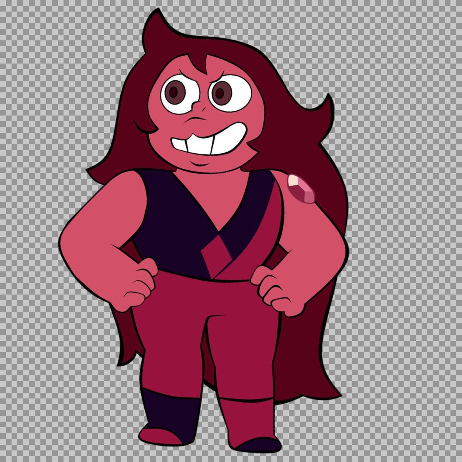 Steven Universe Carnelian PNG | Transparent Ruby Squad Character