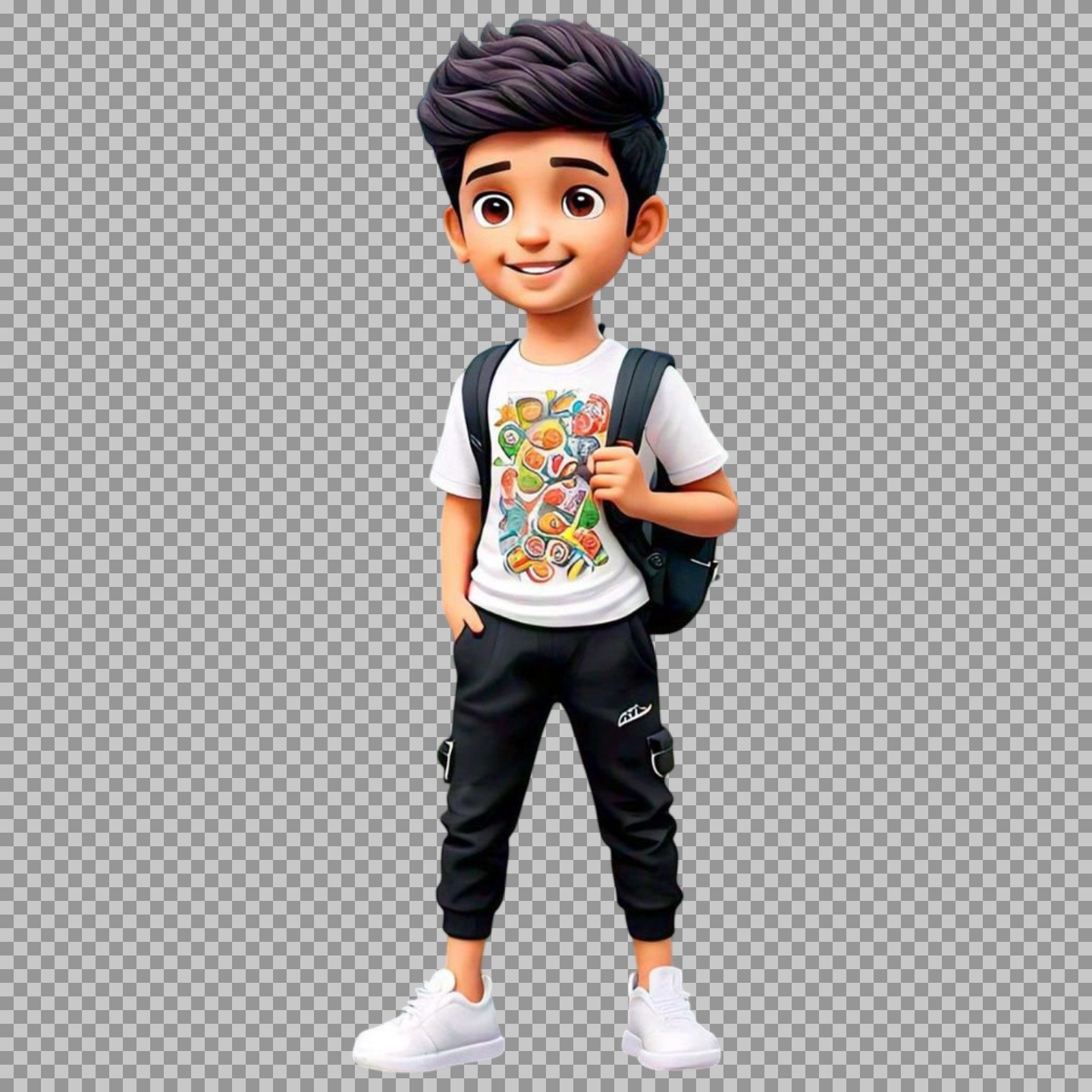 3D Cartoon Boy PNG | Free Transparent Character Download...