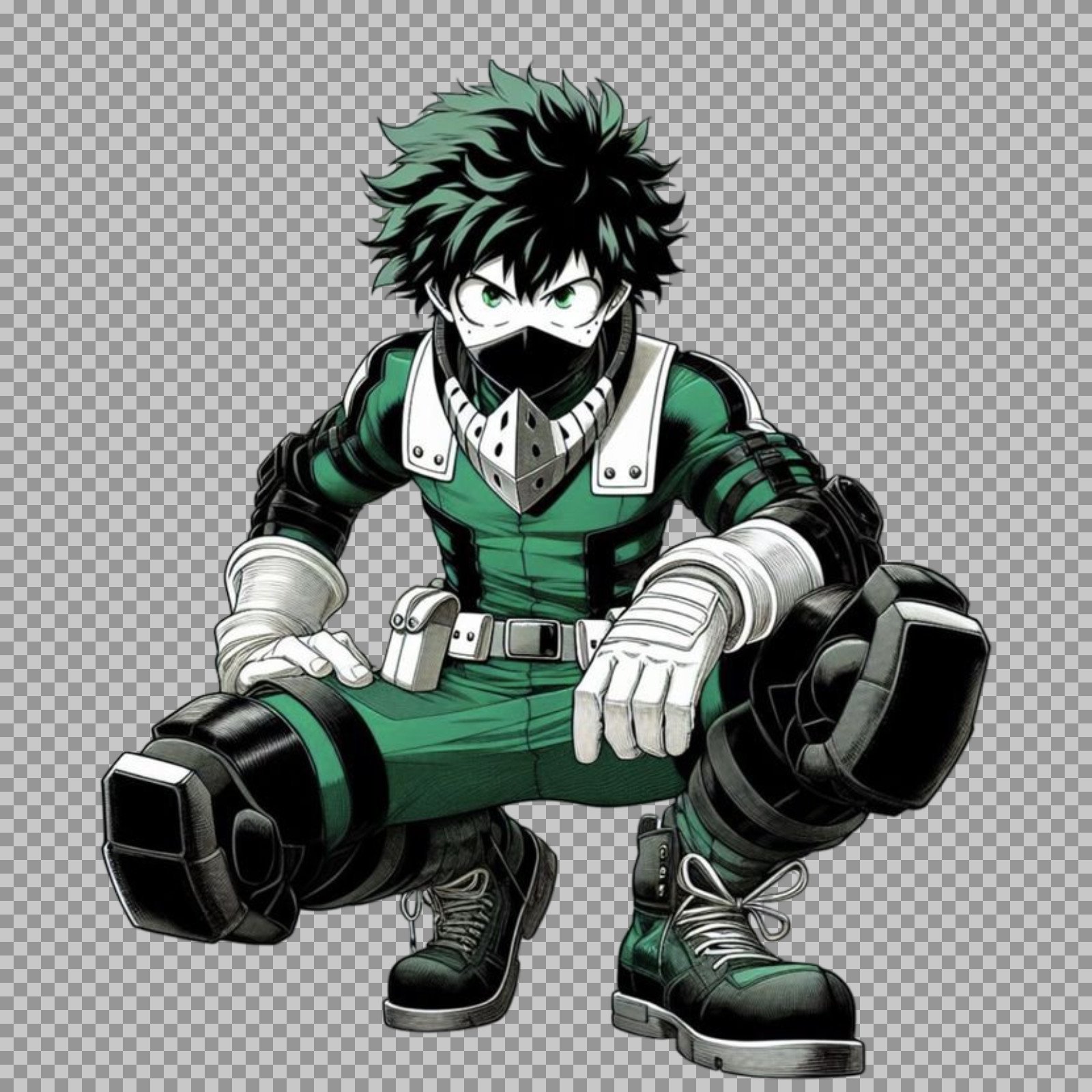 Deku Manga Style PNG | My Hero Academia Transparent image Download...