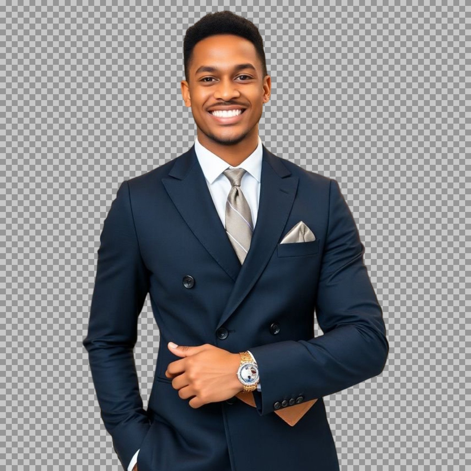 Stylish Black Businessman PNG | Young Professional Portrait...