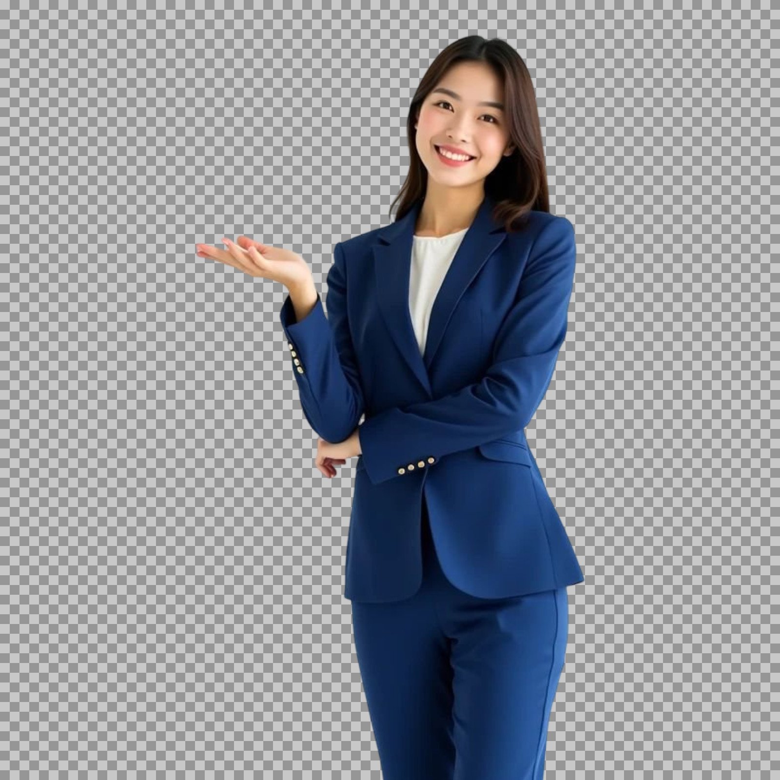 Asian Businesswoman Presenting PNG Transparent Image download