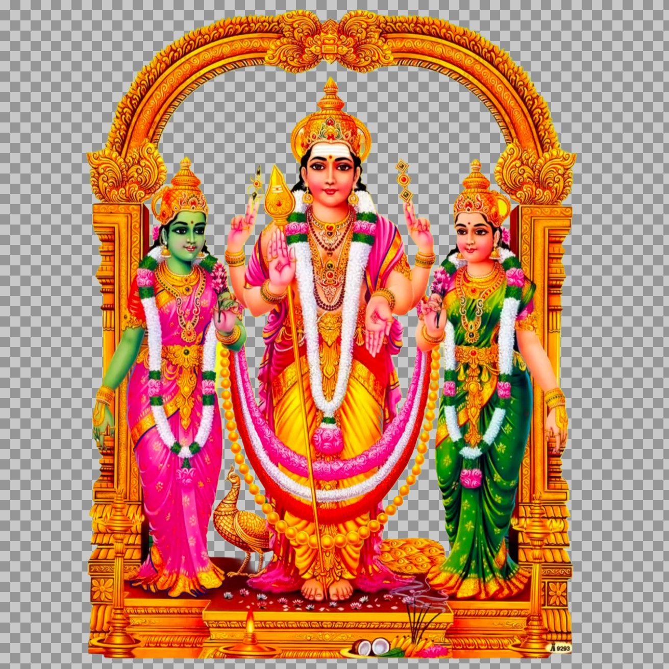 Lord Murugan with Valli Deivanai PNG | Hindu God Image...