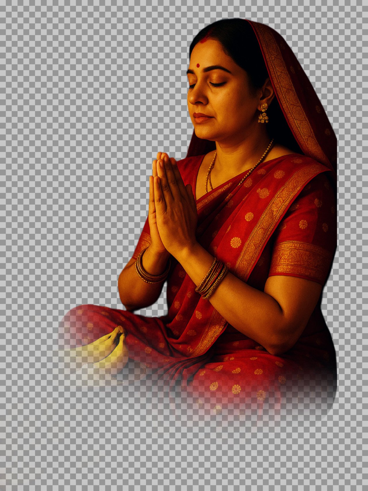 Indian Woman Praying PNG | पूजा करती महिला फोटो...