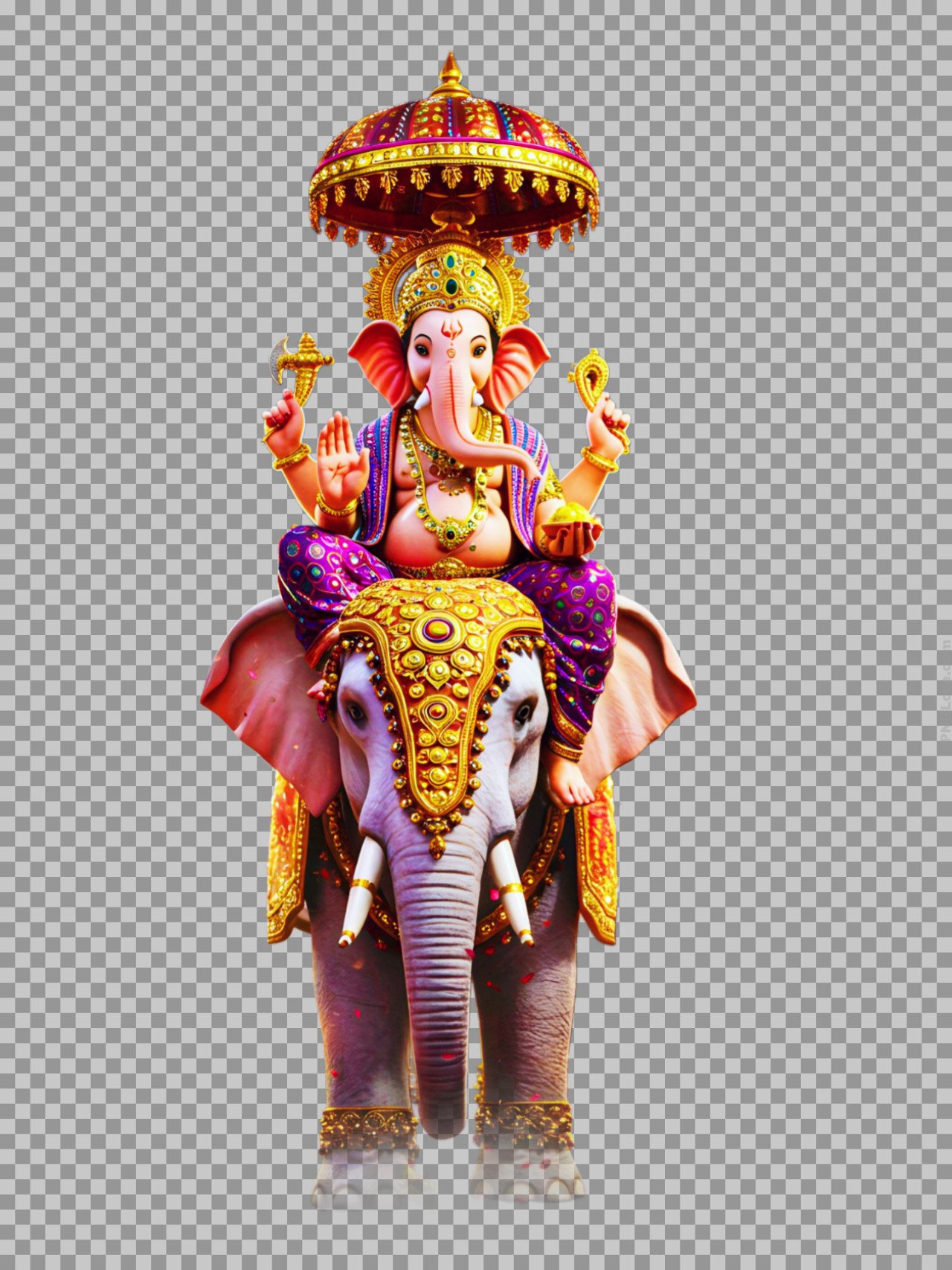Lord Ganesha on Elephant PNG | HD Ganpati Idol Free Download...