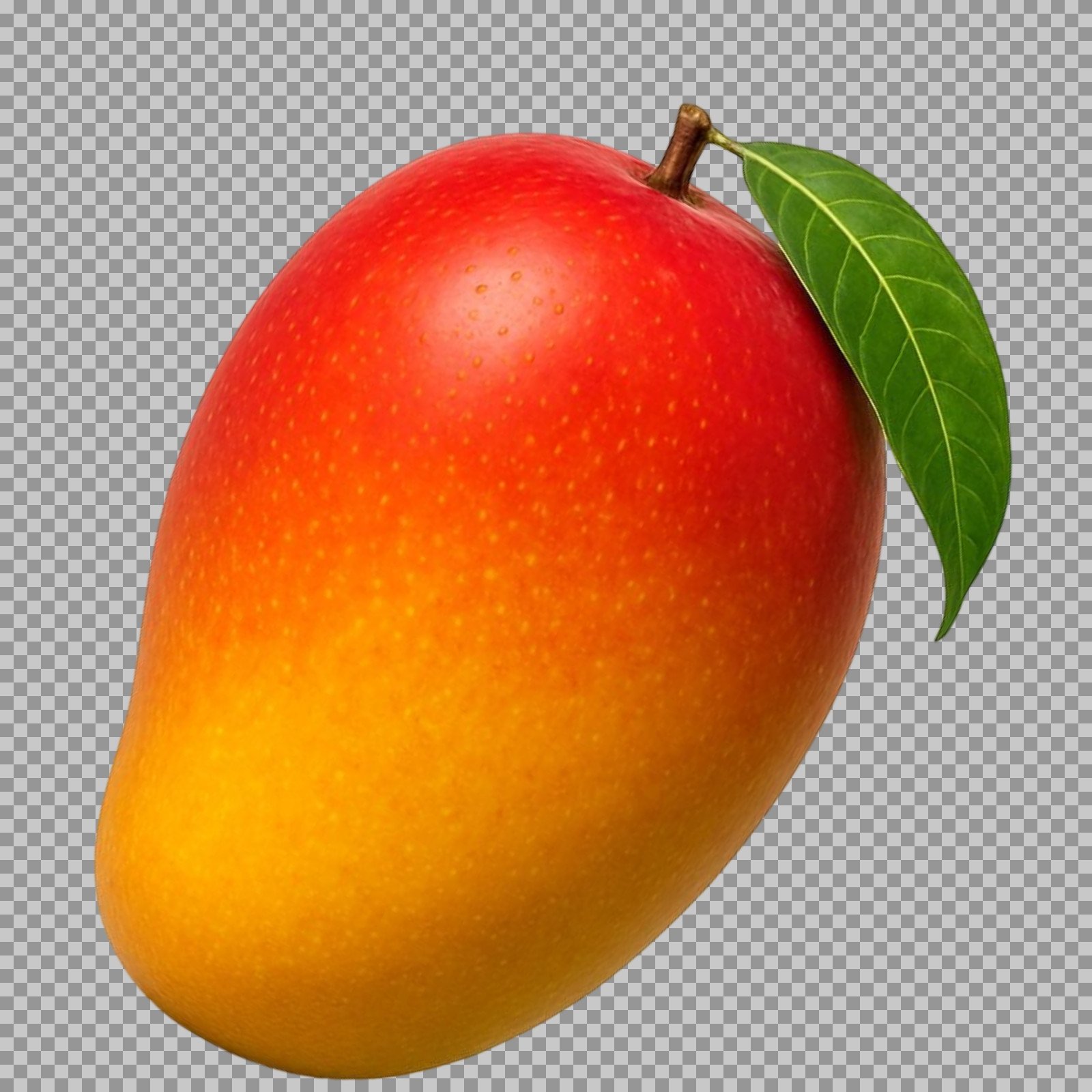 Fresh Ripe Mango with Leaf PNG | HD Ripe Fruit Clipart...
