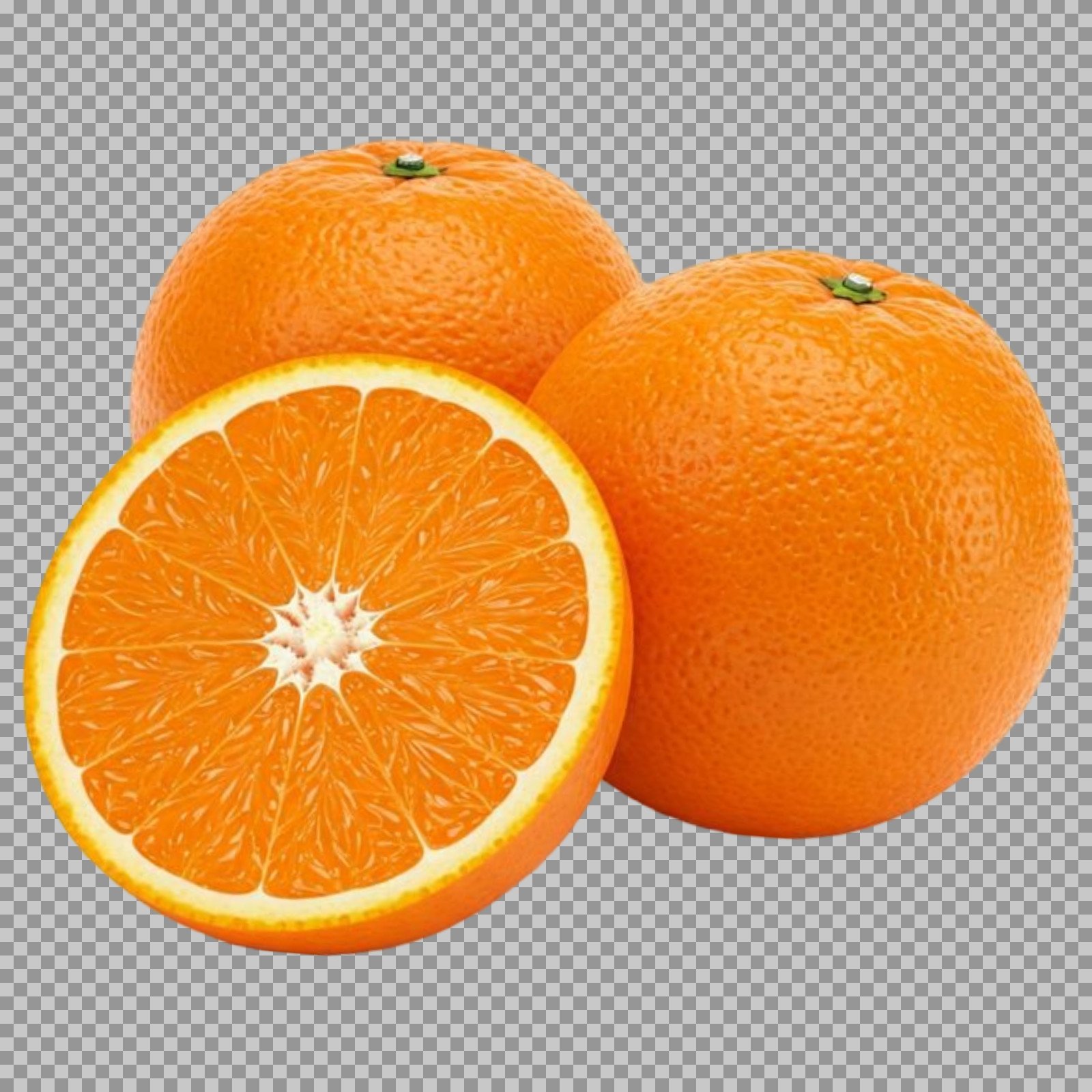 Fresh Oranges with Slice PNG Image...