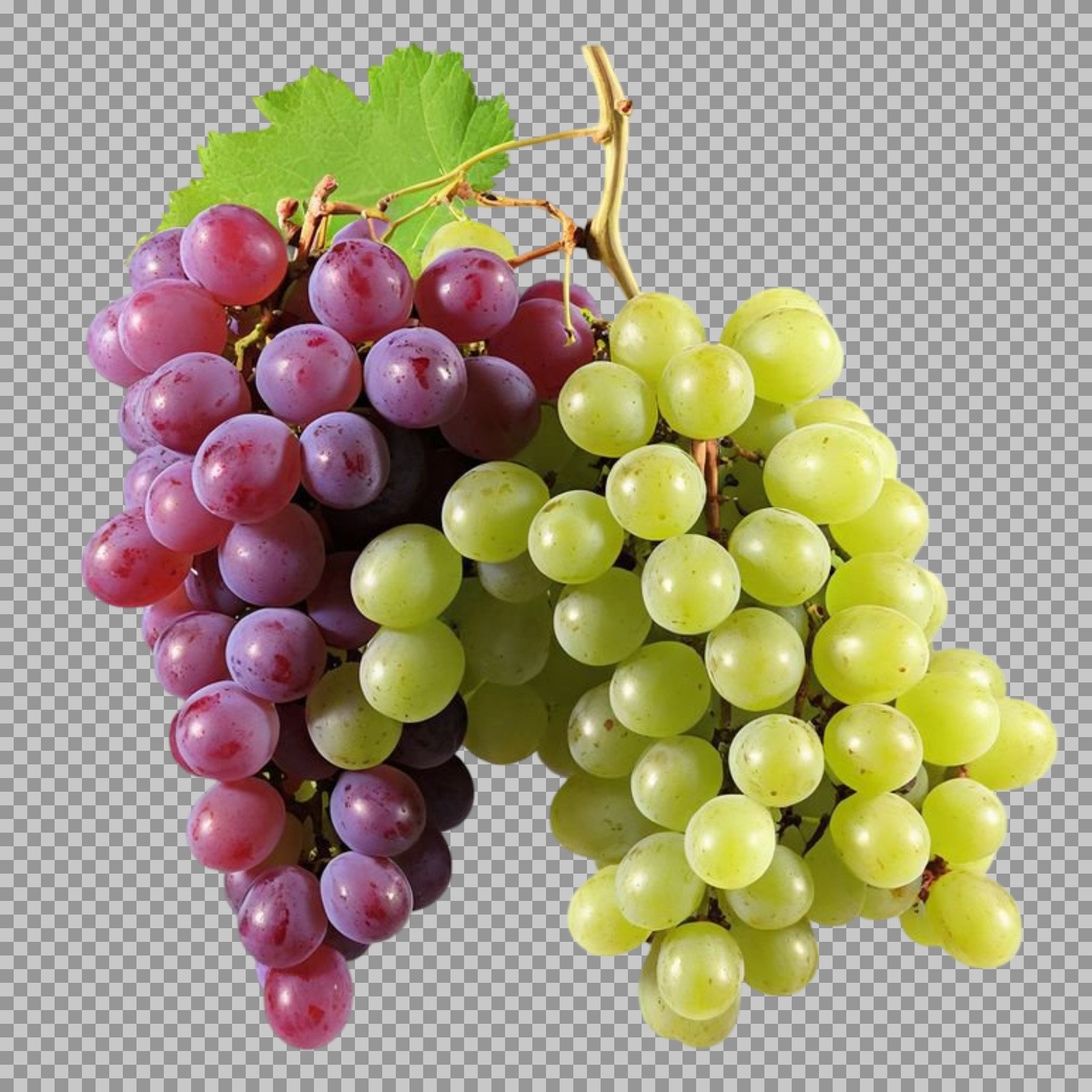 Red and Green Grapes PNG | Mixed Fruit Image on Vine...