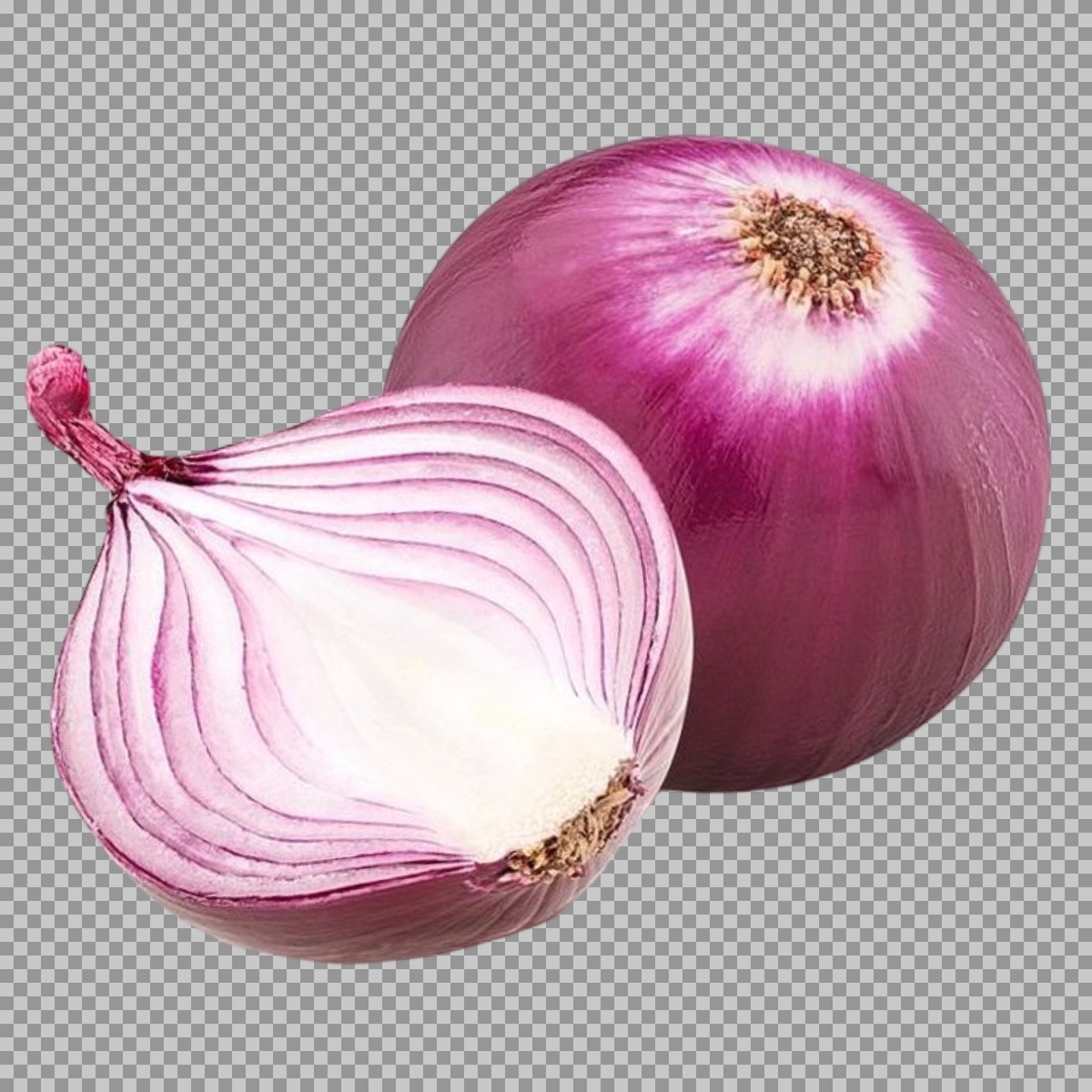 Red Onion PNG (Whole & Half) – Transparent Background...