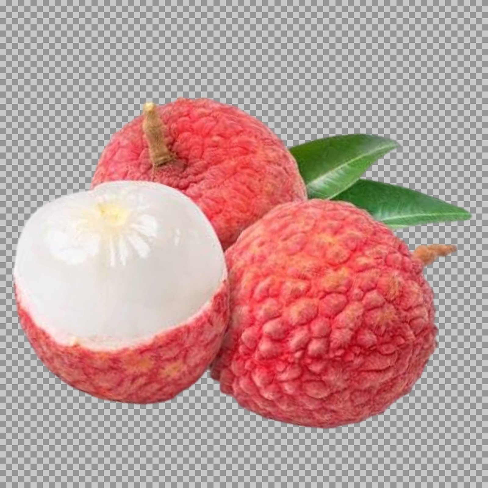 Peeled Lychee PNG | Whole & Peeled Tropical Fruit Image
