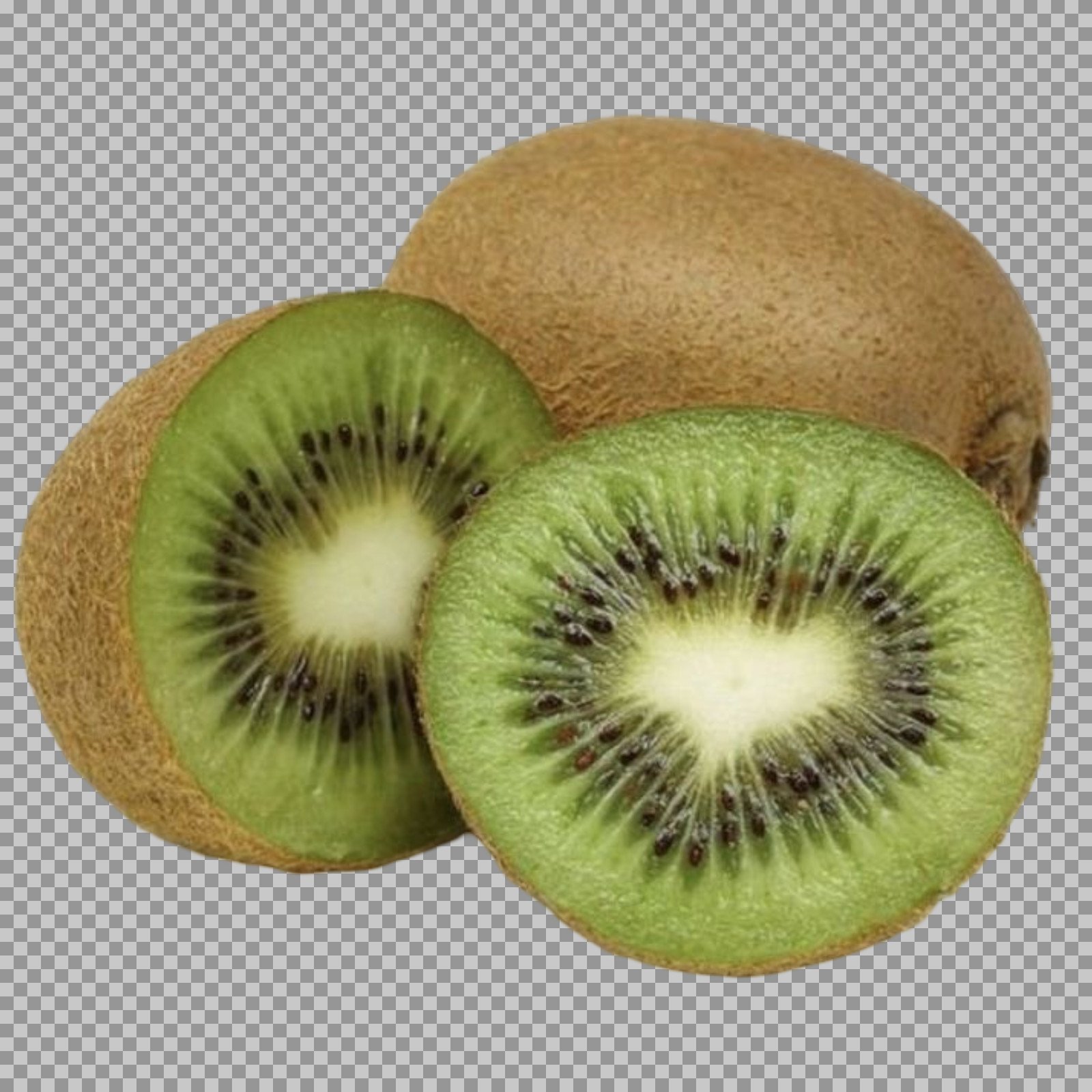 Kiwi Fruit PNG | Whole & Sliced with Transparent Background...