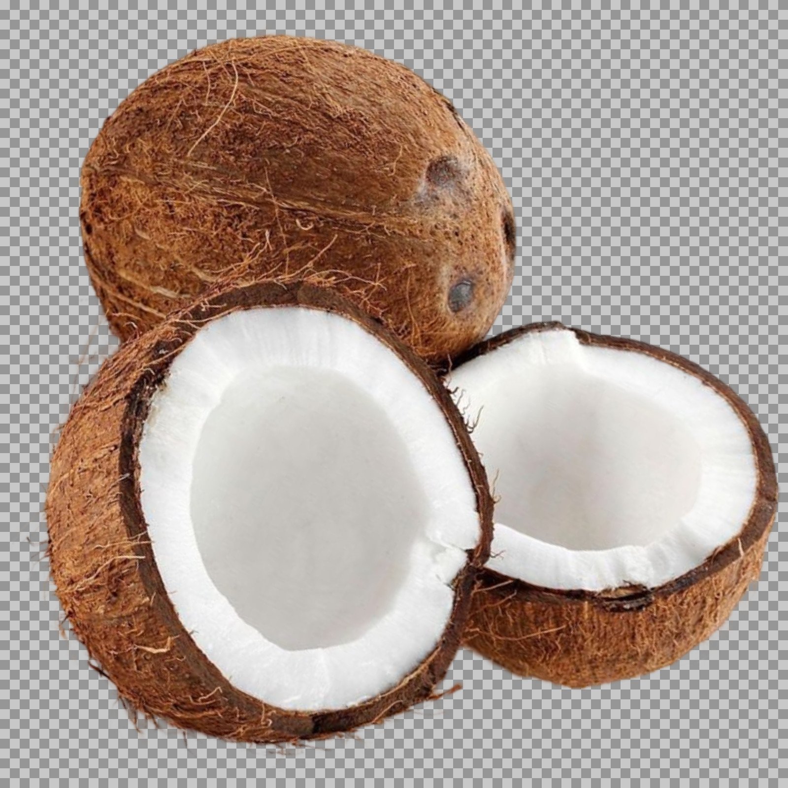 Coconut PNG | Whole & Cracked Open (Transparent Background)...