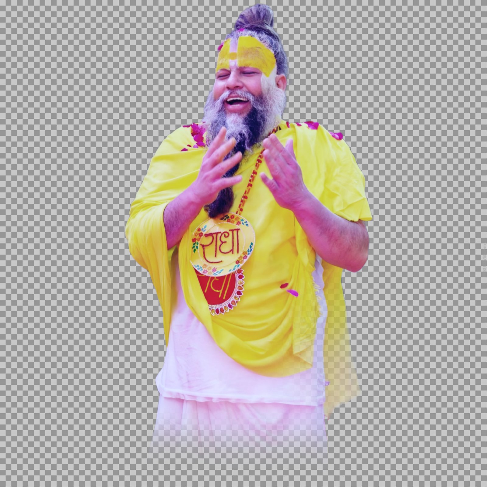 Joyful Premanand Maharaj PNG | Laughing Saint Transparent Image...