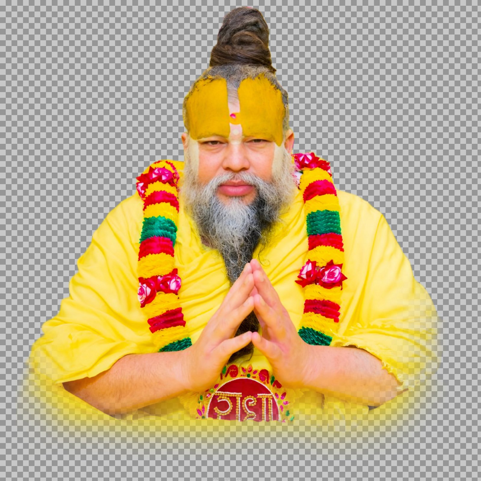 Seated Premanand Maharaj PNG | Transparent Blessing Photo...